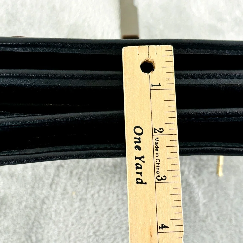 Vintage Rina‎ Rich Handbag Top Handle Purse Black Brown Leather Missing Strap